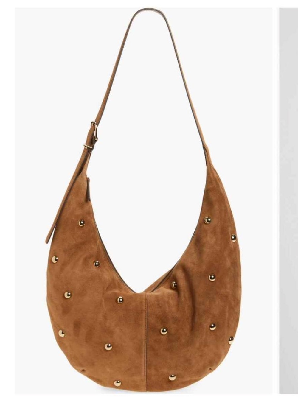 NWOT Madewell Essential Curve Suede Shoulder Bag - Picture 4 of 9